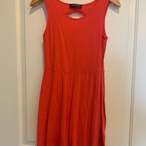 Coral summer sun dress